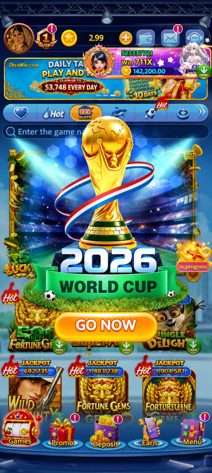 Diwa Win Games app interface